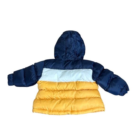 OshKosh B'gosh Puffer Jacket 12T Yellow, Blue and White Snow Jacket - Picture 2 of 4